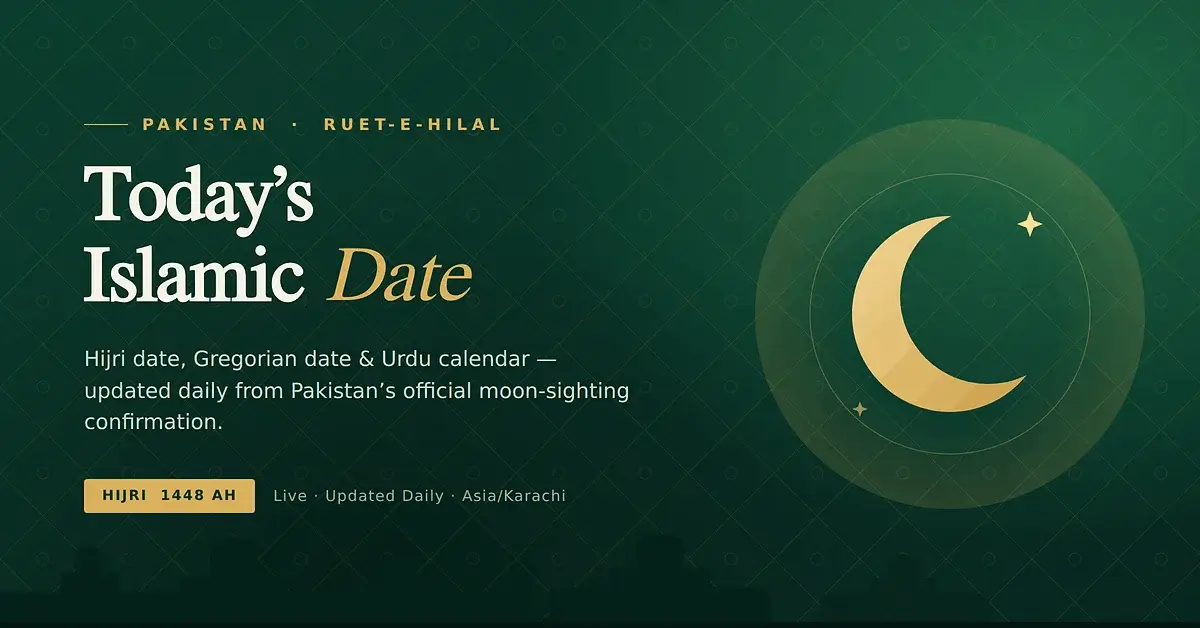 Islamic date today in Pakistan